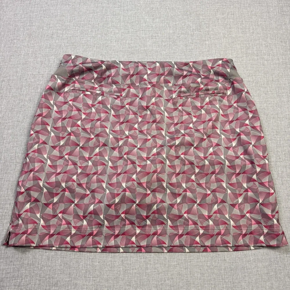 Nike Golf Geometric Skort Skirt Womens Large Multicolor Short Lined Stretch